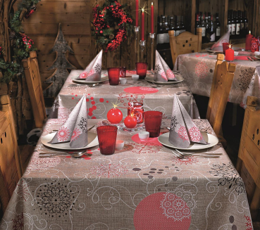 Tischläufer Teté a Teté   Noel Marrone 48x120 cm